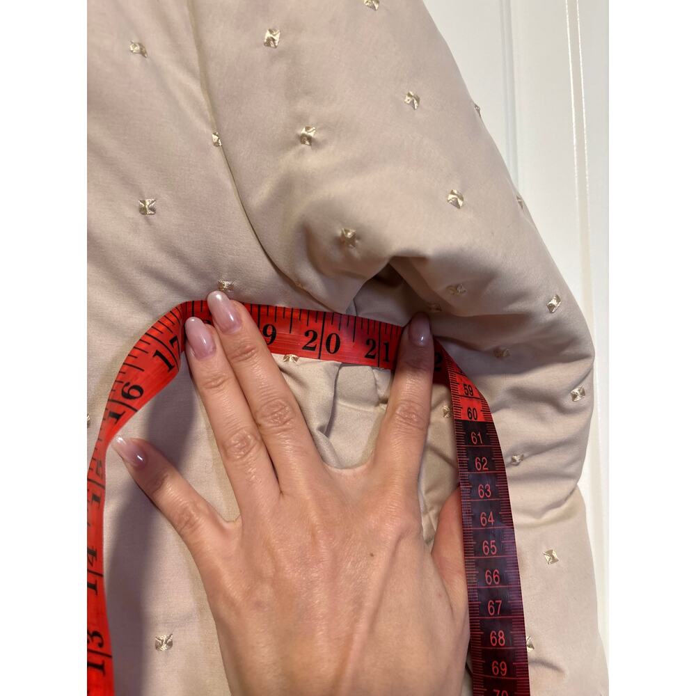 J. McLaughlin Embroidered Beige Quilted Jacket M - Picture 8 of 9